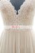 Simple Cheap Light Nude Lace Top A-line Wedding Dresses,DB0130