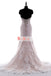 Sweetheart Strapless Nude Lining Ivory Lace Mermaid Wedding Dresses,DB0128