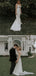 Spaghetti Straps V-neck Lace Wedding Dresses With Train.DB10051