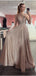 Affordable V-Neck Floor-Length Sequin A-Line LongProm Dresses.DB10074