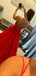 Elegant Spaghtti Straps A-line Tulle Red Applique Evening Prom Dress Online, OL067