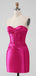Elegant Sweetheart Mermaid Azalea Satin Short Homecoming Dresses Online, HD0694