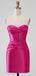 Elegant Sweetheart Mermaid Azalea Satin Short Homecoming Dresses Online, HD0694
