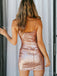 Sparkly V-neck Spaghetti Straps Short Homecoming Dresses Online, HD0670