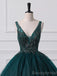 Gorgeous A-line V-neck Sequins Long Evening Prom Dress Online, OL076