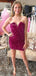 Sparkly V-neck Mermaid Sequins Short Homecoming Dresses Online, HD0718