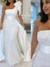 Gorgeous One Shoulder Mermaid Satin White Long Evening Prom Dress Online, OL087