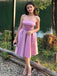 Elegant Straight Neck A-line Short Homecoming Dresses Online, HD0656