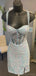 Sparkly Straps V-neck Mermaid Applique Short Homecoming Dresses Online, HD0737