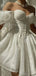 Elegant Off Shoulder A-line Organza Ivory Short Homecoming Dresses Online, HD0689