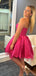 Elegant Sweetheart A-line Satin Azalea Short Homecoming Dresses Online, HD0720