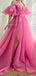 Gorgeous A-line Off Shoulder Side Slit Evening Prom Dress Online, OL080