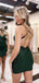 Elegant Spaghetti Straps Mermaid Clover Short Homecoming Dresses Online, HD0684
