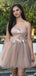 Elegant Spaghetti Straps A-line Tulle Short Homecoming Dresses Online, HD0661