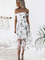 Elegant Off the Shoulder A-line Flowers Short Homecoming Dresses Online, HD0608