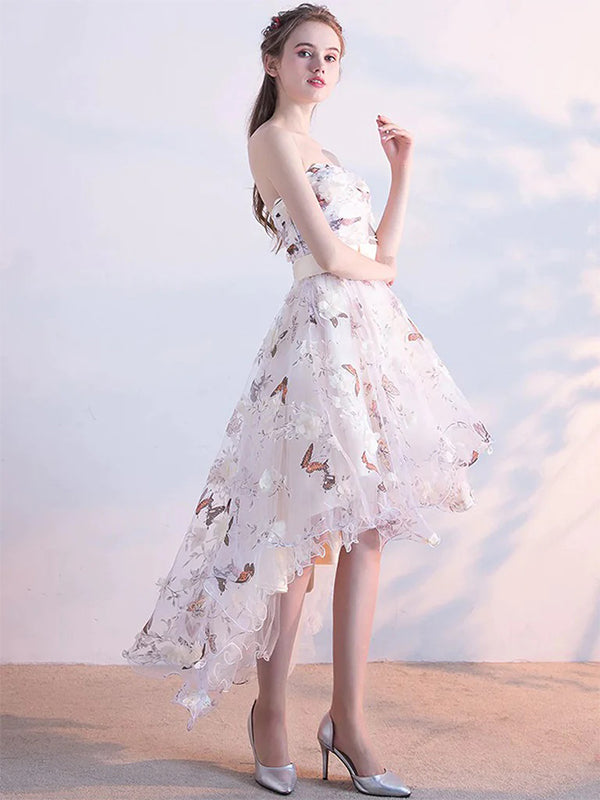Elegant Sleeveless A-line Tulle Short Homecoming Dresses Online, HD0609