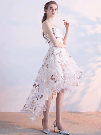 Elegant Sleeveless A-line Tulle Short Homecoming Dresses Online, HD0609