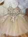 Elegant Spaghetti Straps A-line Tulle Applique Short Homecoming Dresses Online, HD0611