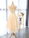 Elegant Sweetheart A-line Applique Short White Homecoming Dresses with Shawl, HD0613