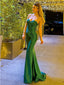 Sexy Spaghetti Straps Sweetheart Cross Back Mermaid Green Long Prom Dresses, OL980
