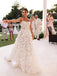 Gorgeous Spaghetti Straps A-line Tulle Applique Wedding Dress, WD0528