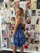 Gorgeous Straps Applique Tulle Short Homecoming Dresses Online, HD0635