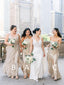 Mismatched Elegant Spaghetti Straps Off Shoulder Halter A-line Sleeveless Bridesmaid Dresses Online, BG387