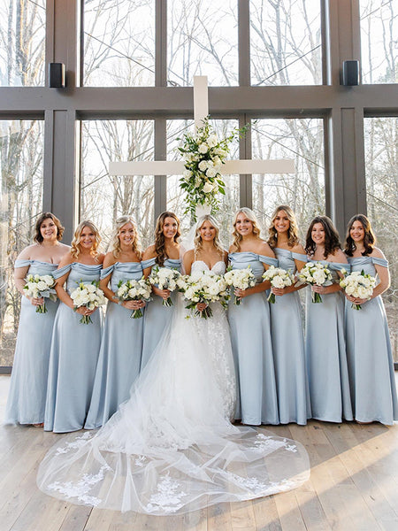 Baby blue maid of honor dresses hotsell