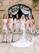 Mismatched Halter V-neck A-line Satin Taupe Bridesmaid Dresses Online, BG392
