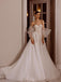 Elegant Off Shoulder Sweetheart A-line Applique Tulle White Wedding Dresses, WD0536