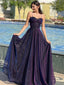 Elegant Spaghetti Straps A-line Tulle Long Prom Dresses Online, OL998