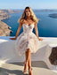 NEW Arrival Sweetheart Sleeveless A-line White Short Homecoming Dresses, HD0641