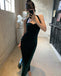 Elegant Mermaid Halter Sweetheart Velvet Prom Dresses Online, OL990