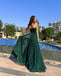 Elegant Spaghetti Straps A-line Tulle Long Prom Dresses Online, OL997