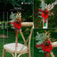 New Festival Christmas Chair Back Flower  Party Wedding Red Decorative Flower, CF17088