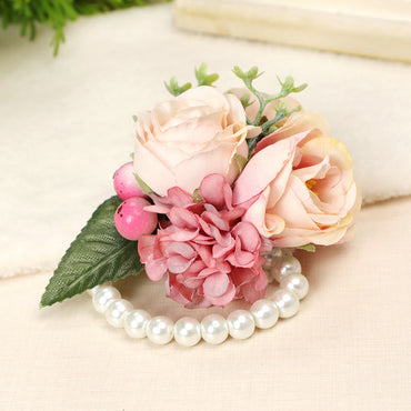 Wedding Sister Wrist Flower Wedding Pearl Bracelet Wrist Decorative Flower, CG61425