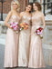 A-line Elegant Sweetheart Sleeveless Sequins Bridesmaid Dresses, BG189