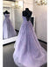 A-line Round Nack Tulle Lace Prom Dress Formal Dress, OL586