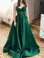 Sweetheart Green A-line Long Prom Dress Evening Dress, OL608