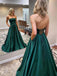 Strapless Dark Green Long Prom Dress Evening Dress, OL614