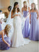 Light Purple Sweetheart Sleeveless Long Bridesmaid Dress, BG209