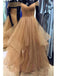 Off The Shoulder Tulle Prom Formal Dress With Pleats, OL695