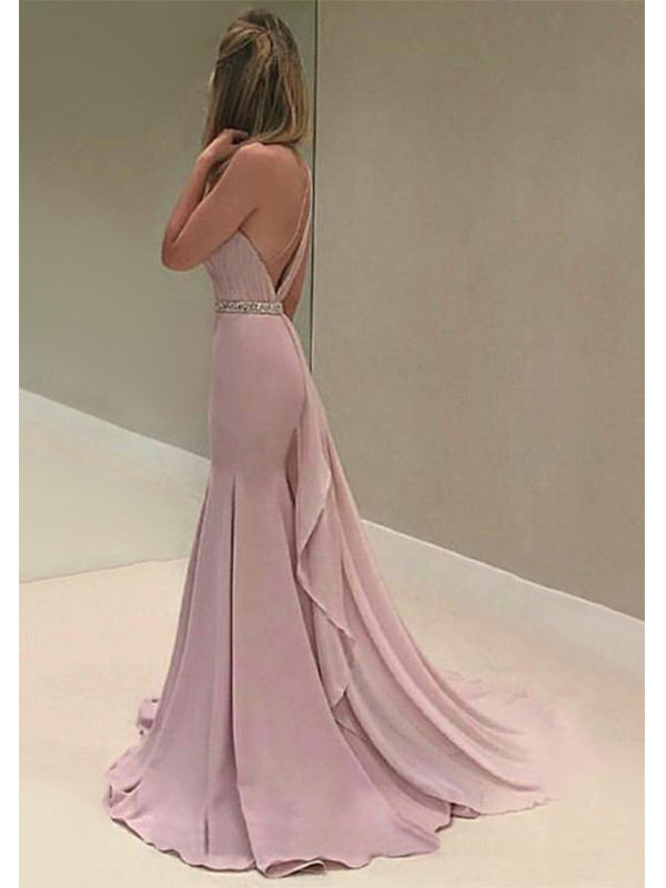 Elegant Mermaid One Strap Prom Dress Evening Dress with Trailing, OL731
