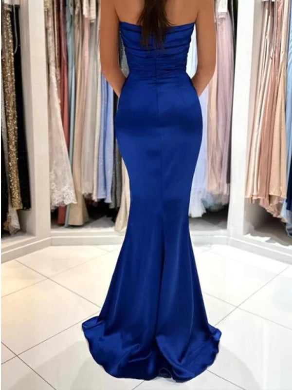 Dark Blue Mermaid Sleeveless Sweetheart Long Prom Dress Evening Dress – DaintyBridal Dark Blue Mermaid Sleeveless Sweetheart Long Prom Dress Evening Dress – DaintyBridal