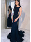 Elegant Mermaid Bateau Floor Length Prom Dress Evening Dress, OL732