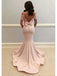 Mermaid Off the Shoulder Spaghetti Straps Backless Floor Length Prom Dress Evening Dress, OL737