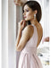 Elegangt A-line Deep V-neck Satin Long Prom Dress Evening Dress, OL742