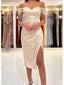 Elegant Off the Shoulder Mermaid Long Prom Dress Evening Dress with Side Slit, OL781