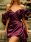 Sexy Off the Shoulder Sweetheart A-line Homecoming Dresses Online, HD0589