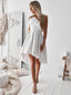 Elegant One Shoulder A-line Ruffle White Homecoming Dresses Online, HD0625